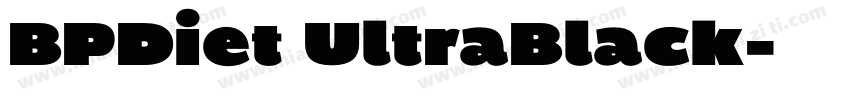 BPDiet UltraBlack字体转换